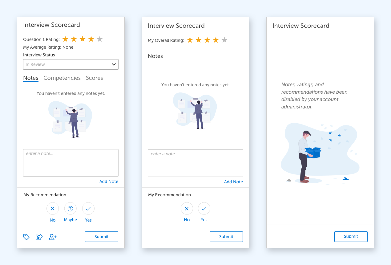 Evaluator multiple configurations